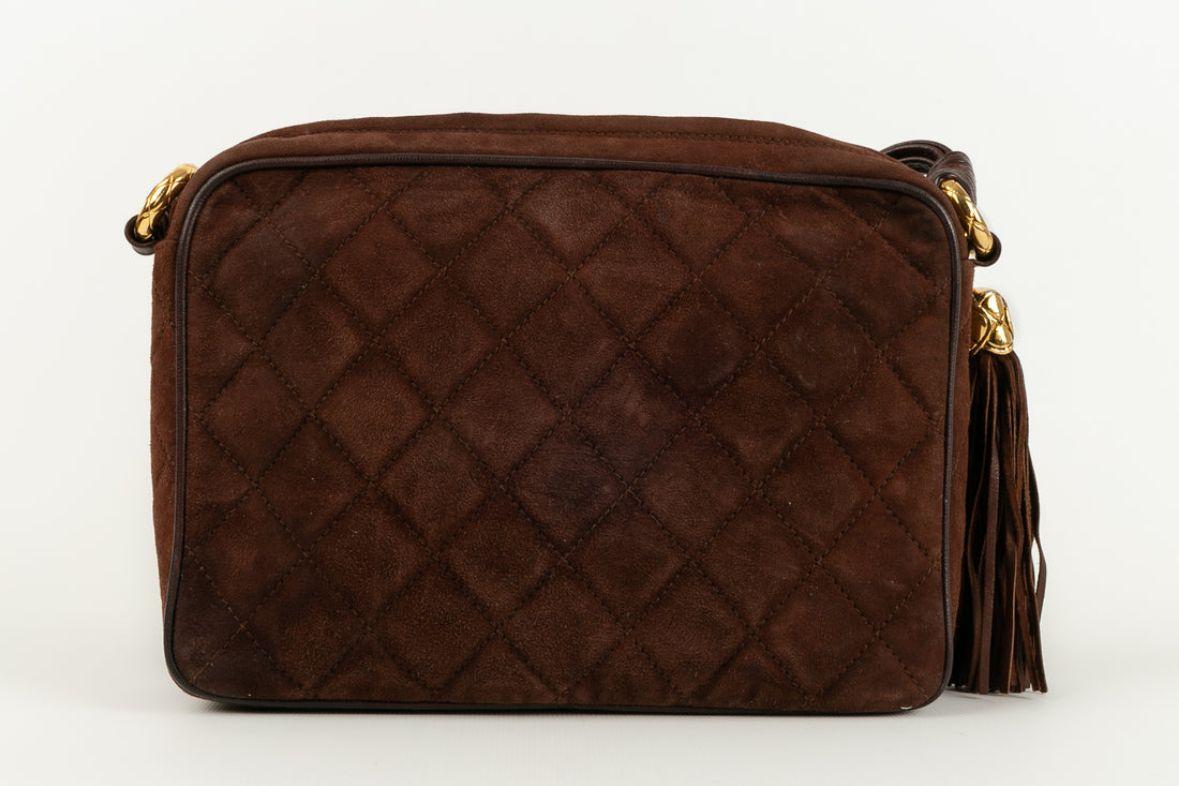 Chanel Brown Suede Bag In Good Condition In SAINT-OUEN-SUR-SEINE, FR