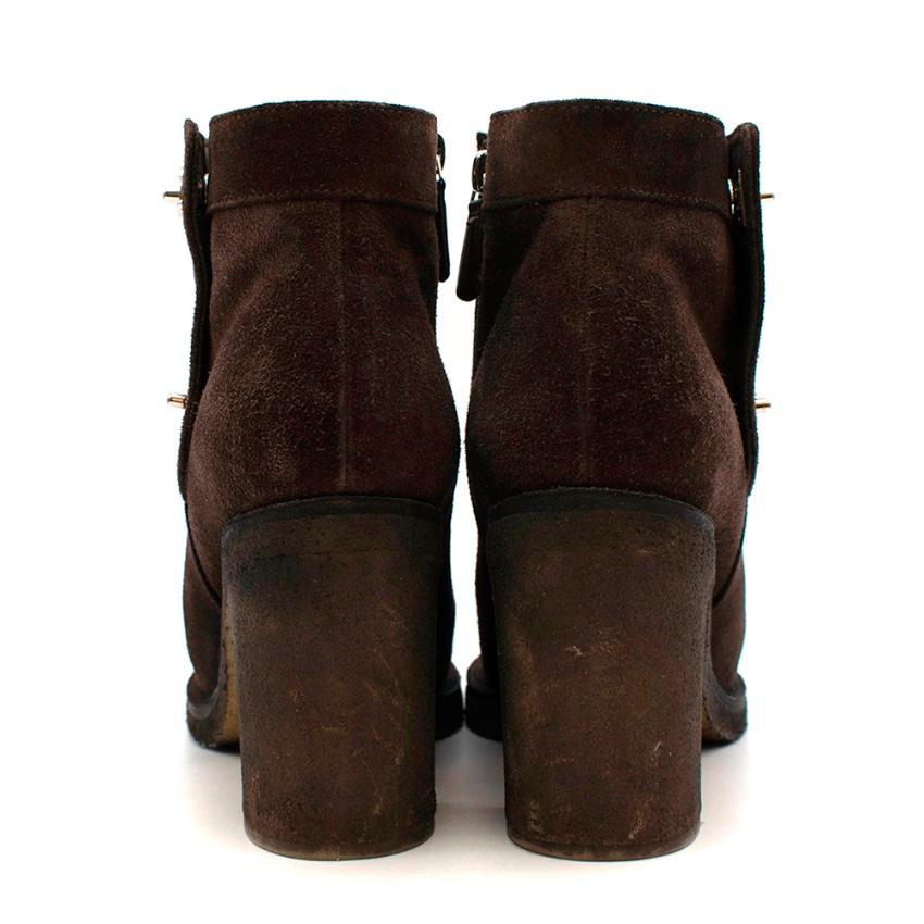 chanel brown suede boots