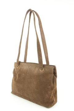 Chanel Brown Suede CC Zip Tote Bag 107c37