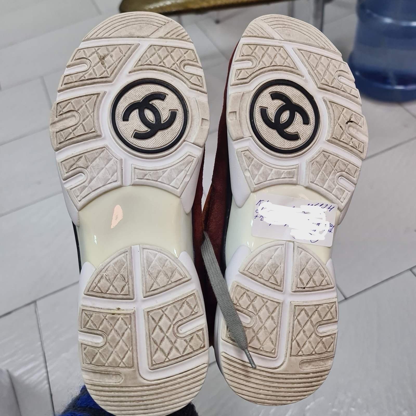 Chanel Brown Suede Leather CC Logo Sneakers 2