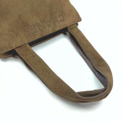 Chanel Brown Suede Logo Tote 862517