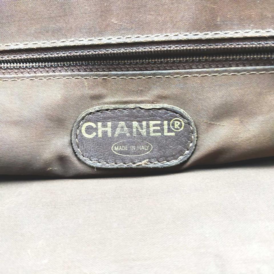 Chanel Brown Suede Logo Tote 862517 In Good Condition In Dix hills, NY