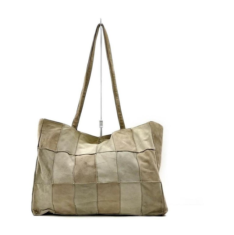 Chanel Brown Suede Patchwork Tote bag 855388 For Sale at 1stDibs