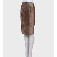 Chanel Brown Suede Pencil Skirt - EU38 / US M