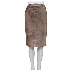 Chanel Brown Suede Pencil Skirt - EU38 / US M