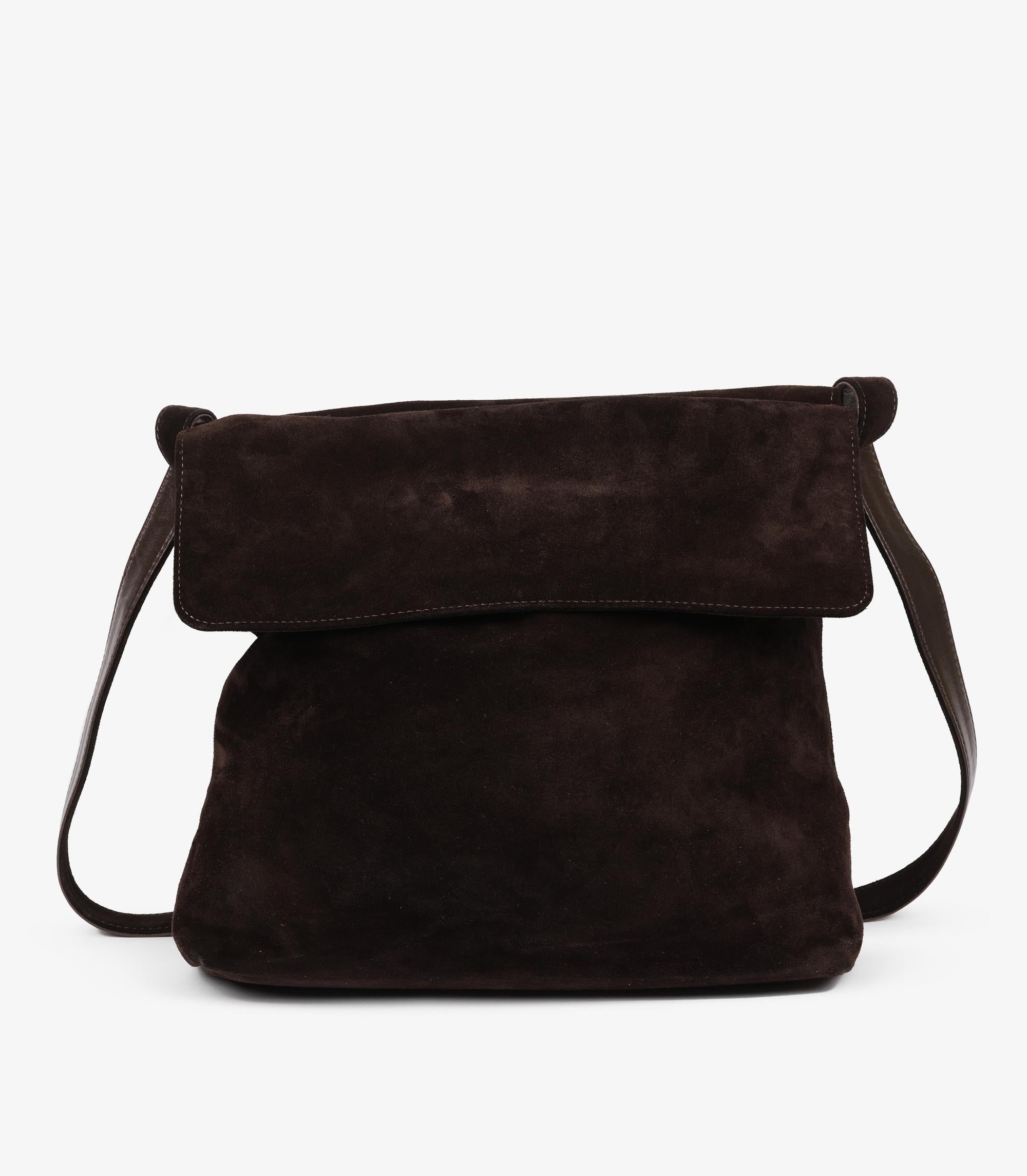 Chanel  Brown Suede Vintage Timeless Hobo Bag In Excellent Condition In Bishop's Stortford, Hertfordshire