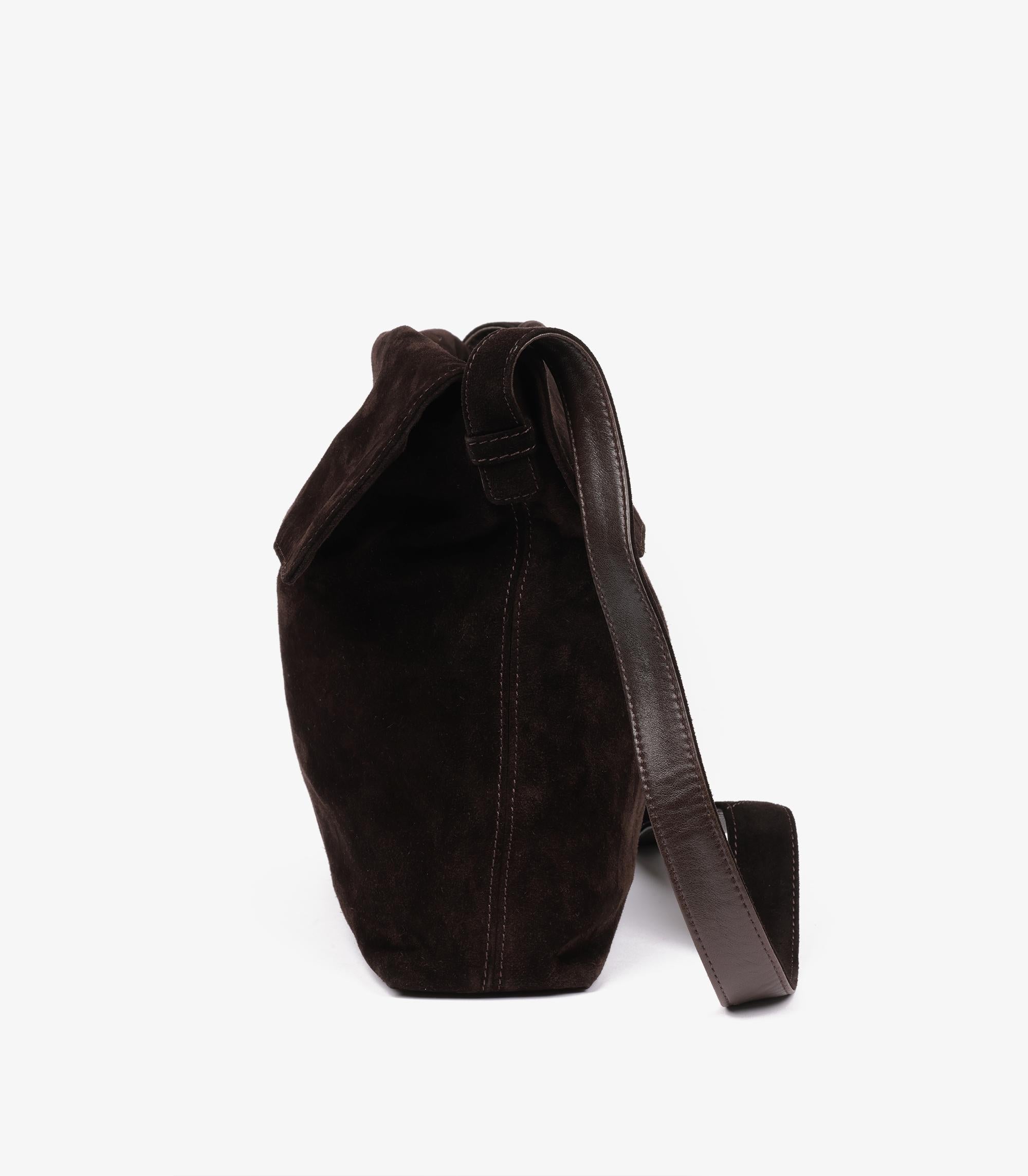 Chanel  Brown Suede Vintage Timeless Hobo Bag 1