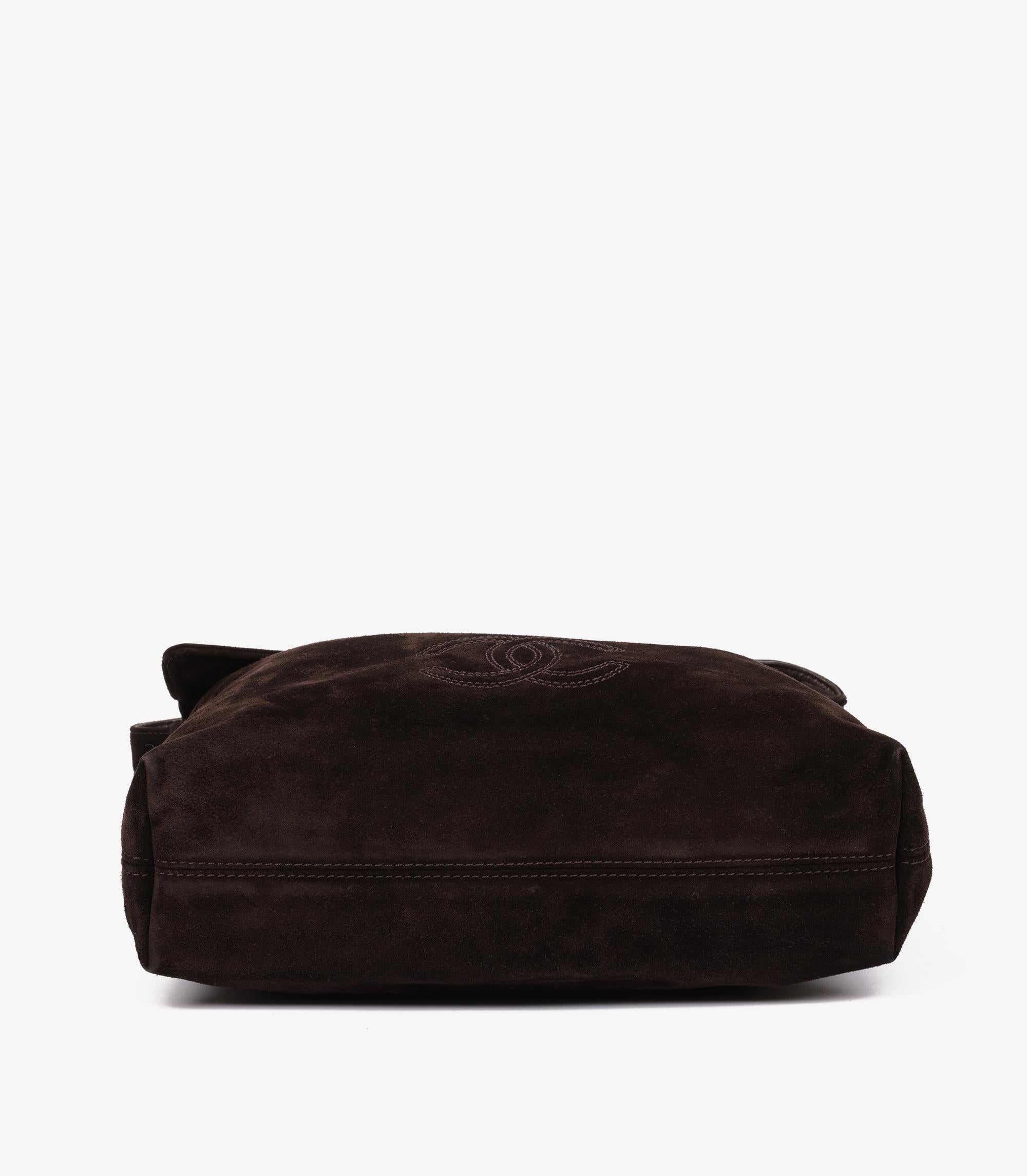 Chanel  Brown Suede Vintage Timeless Hobo Bag 2
