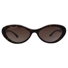 CHANEL brown Tortoise acetate OVALE Sunglasses 5416