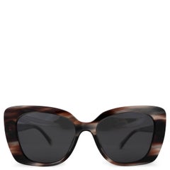CHANEL brown tortoise grey acetate Square Sunglasses 5504