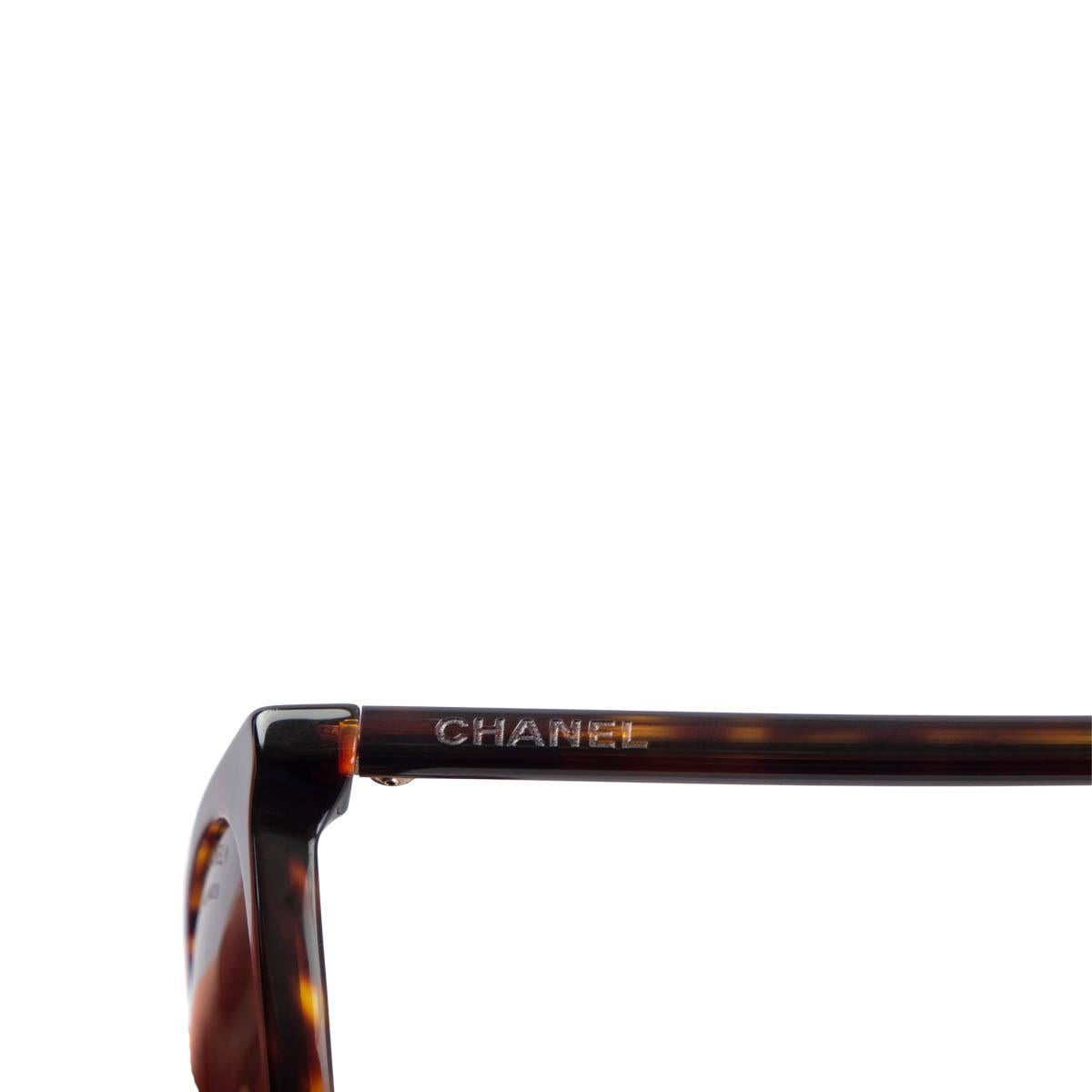 Brown CHANEL brown tortoise PEARL EMBELLISHED 5394-H Sunglasses