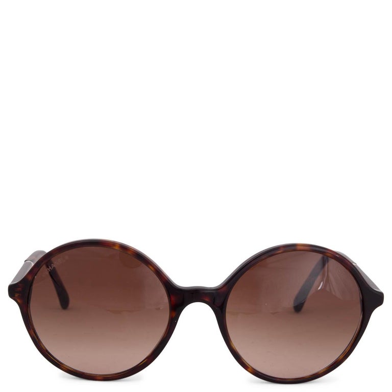 chanel round tortoise sunglasses