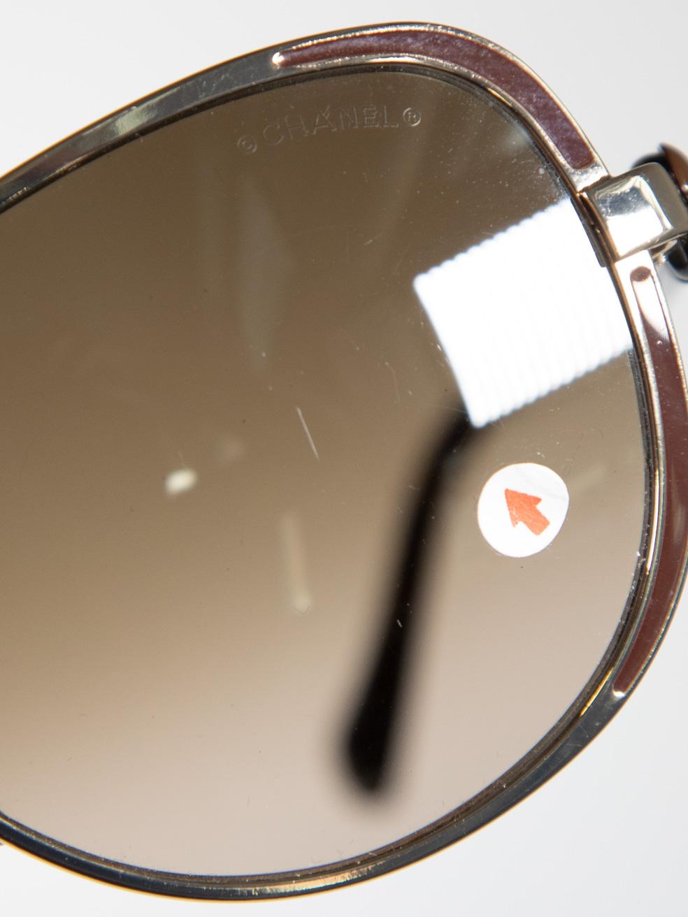 Chanel Brown Tortoiseshell Camellia Sunglasses 2