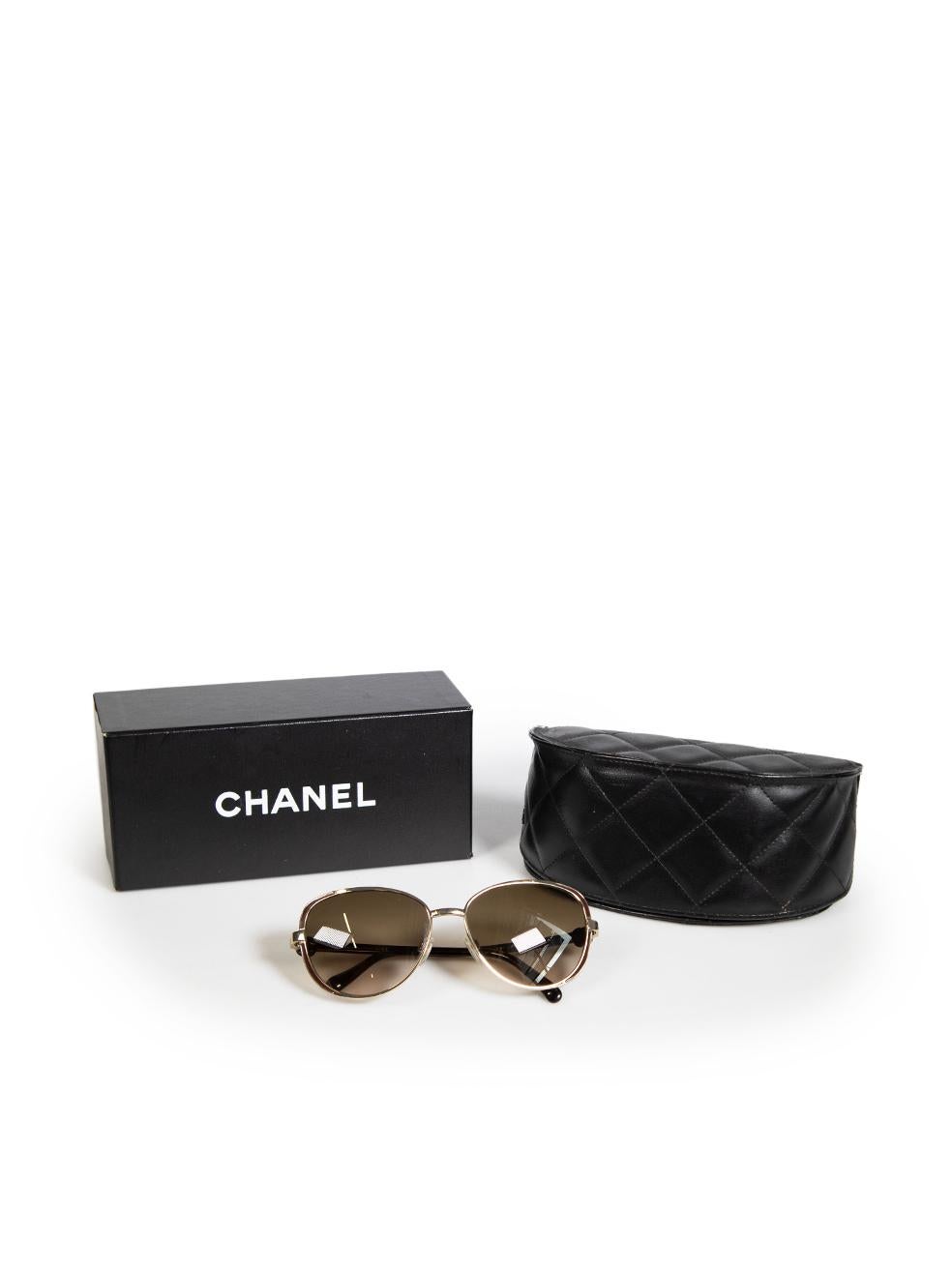 Chanel Brown Tortoiseshell Camellia Sunglasses 3