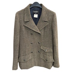 Chanel Brown Tweed Wool Jacket