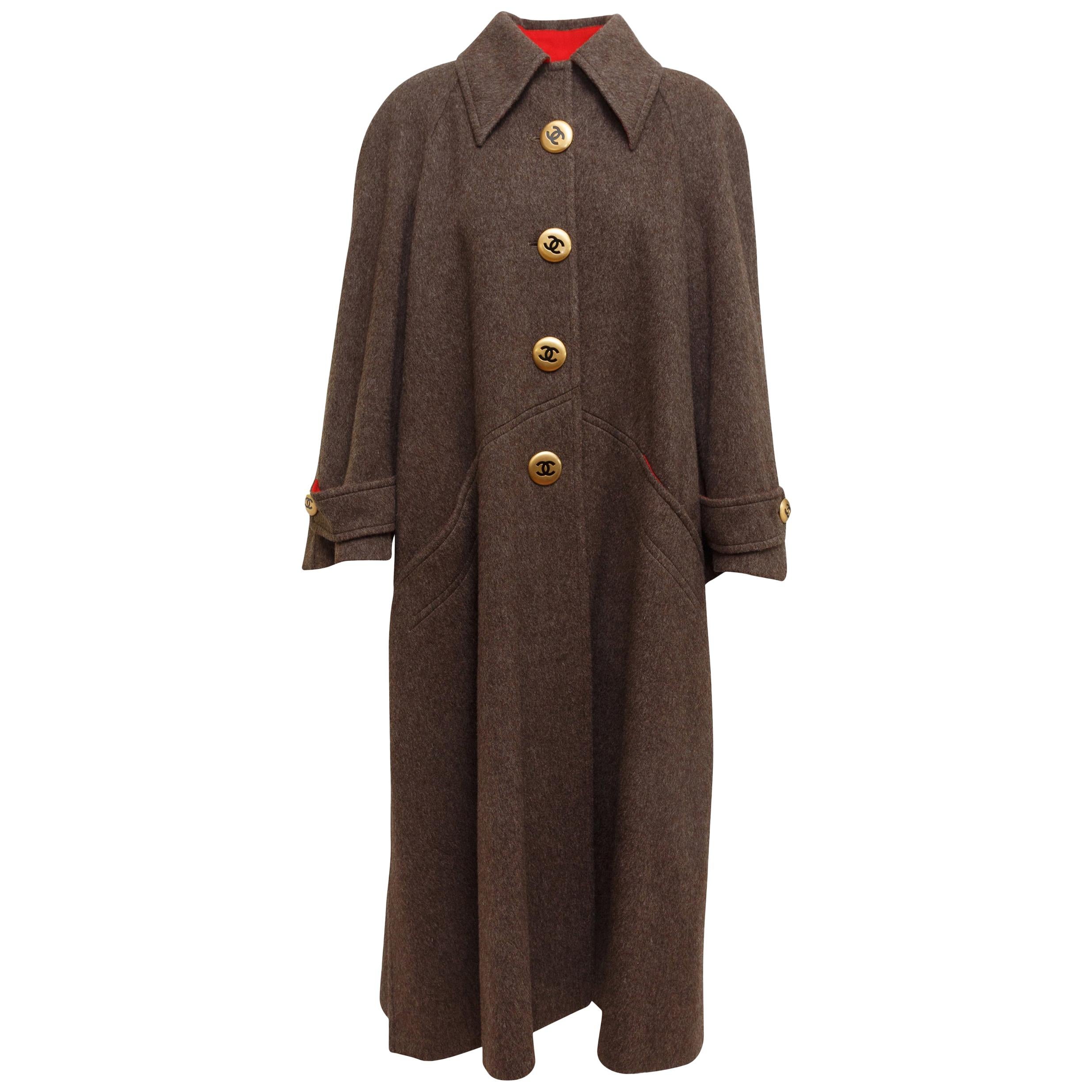 Chanel Brown Wool Coat