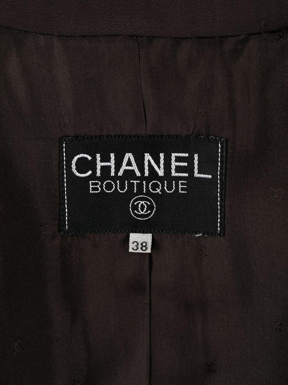 Chanel Brown Wool Military Jacket and Elephant Buttons  In Good Condition In Paris, FR