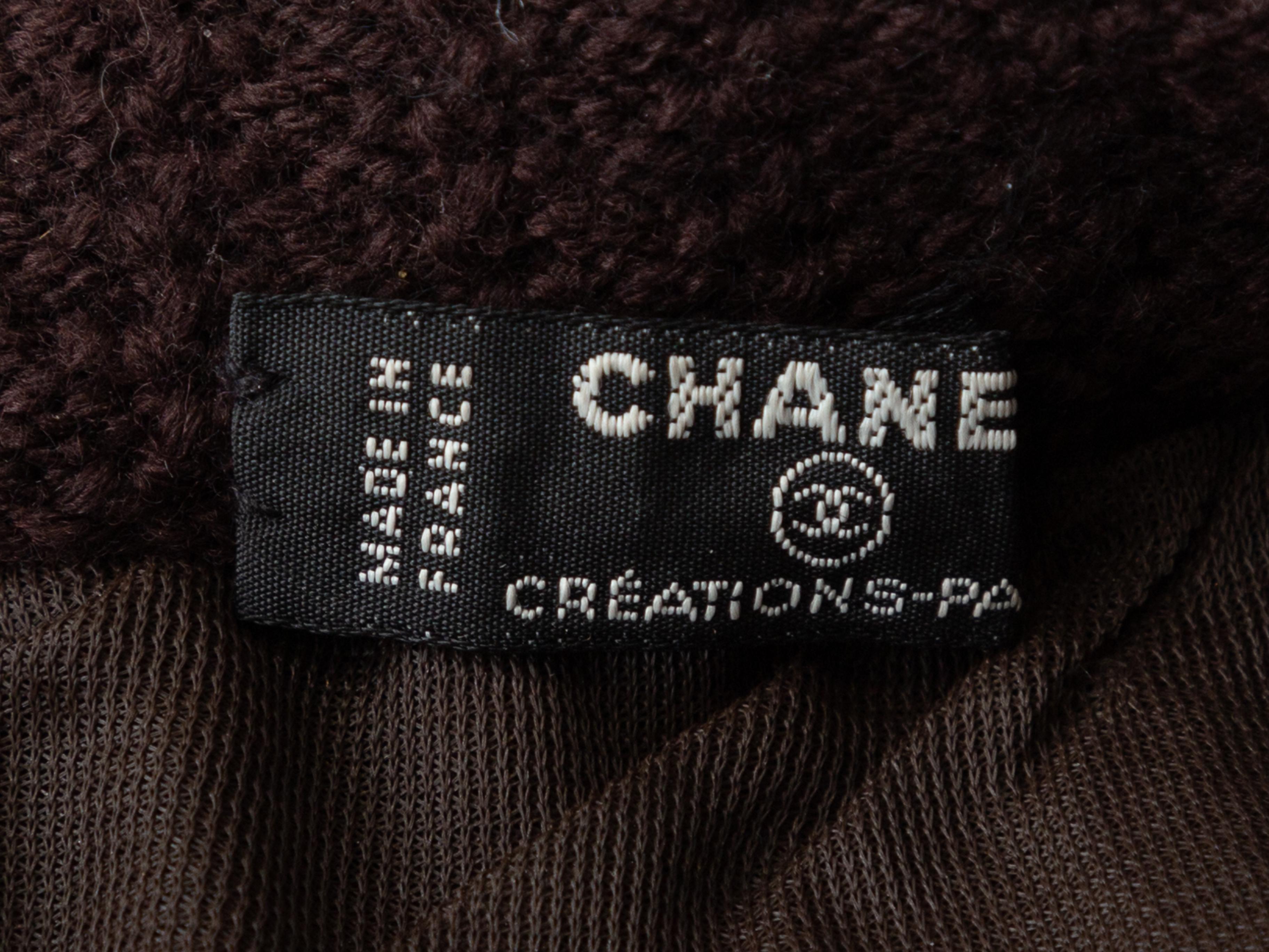 Chanel Brown Wool Skirt In Good Condition In New York, NY