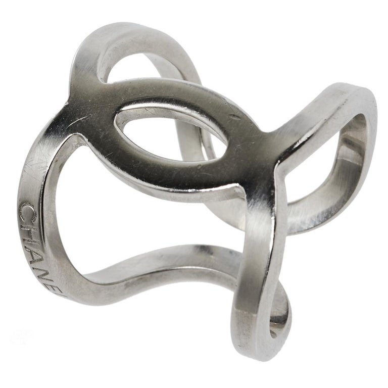CHANEL Ring Silver925 #12(JP Size) Silver Women Used –