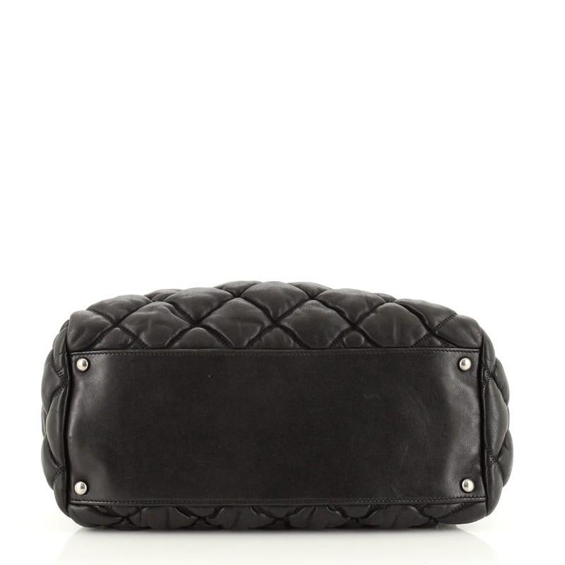 Women's or Men's Chanel Bubble Bowler Bag Quilted Lambskin Medium