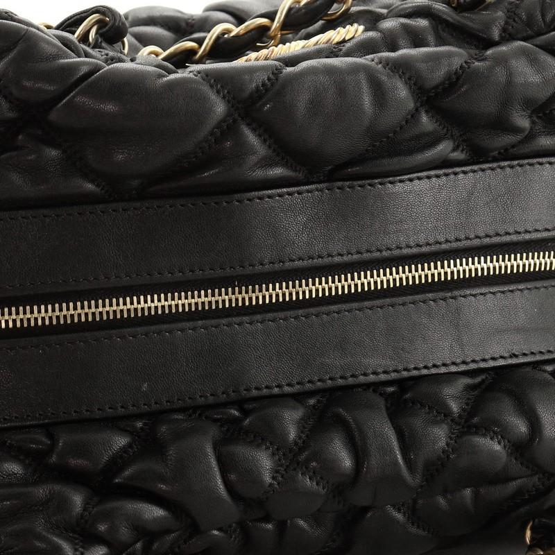 Chanel Bubble Bowler Bag Quilted Lambskin Medium In Good Condition In NY, NY