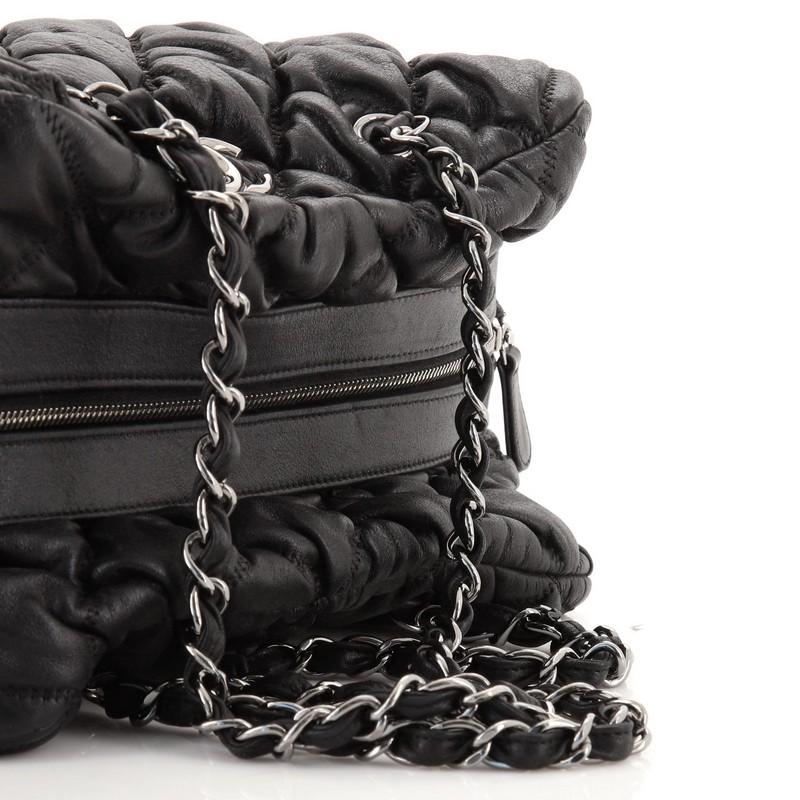 Women's or Men's Chanel Bubble Bowler Bag Quilted Lambskin Medium