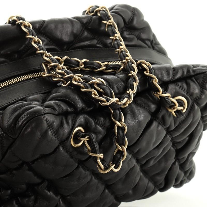 Chanel Bubble Bowler Bag Gestepptes Lammfell Medium 3