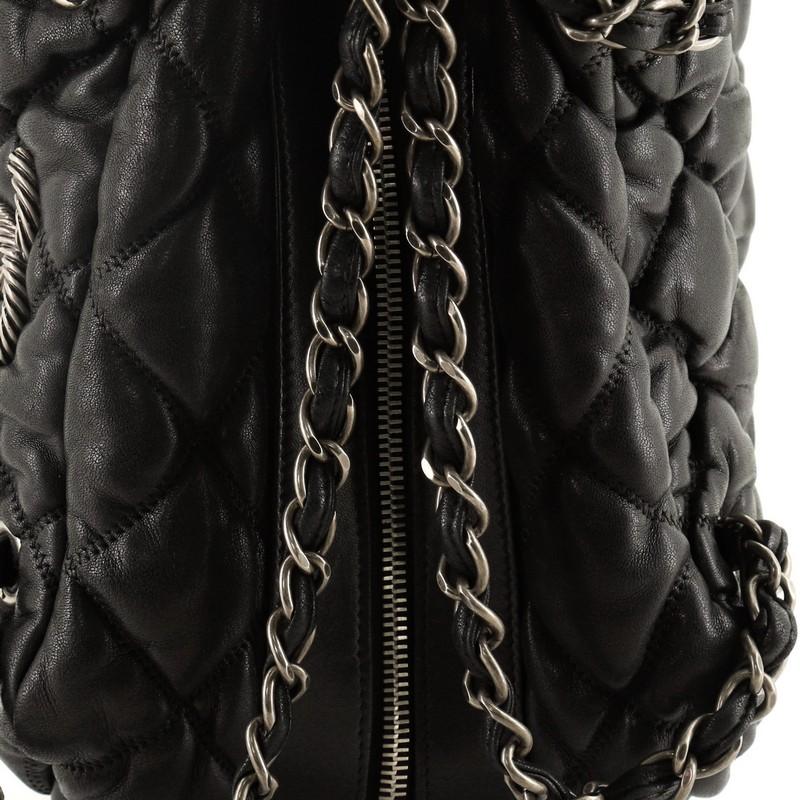 Chanel Bubble Bowler Bag Quilted Lambskin Medium 3