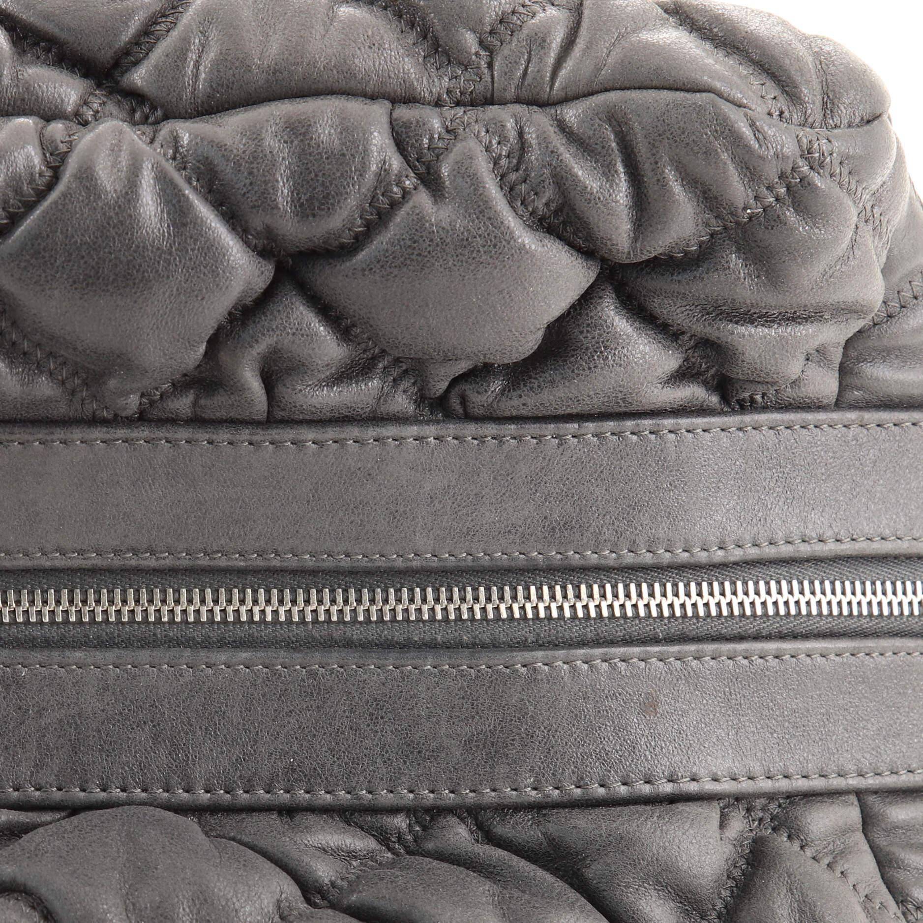 Chanel Bubble Bowler Bag Quilted Lambskin Medium 4