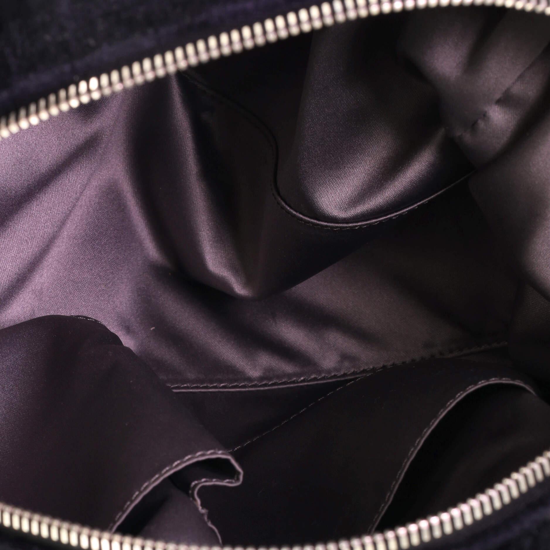 Chanel Bubble Bowler Bag Quilted Velvet Medium 1