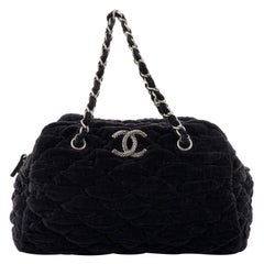 Chanel Bubble Bowler Bag Quilted Velvet Medium