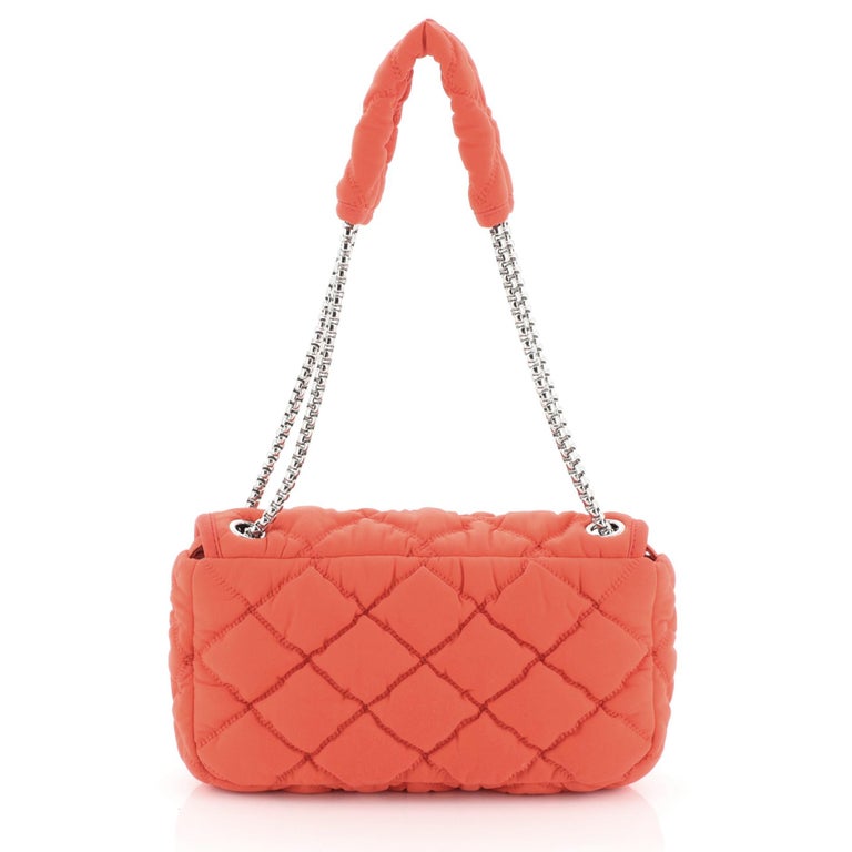 Chanel Bubble Flap Bag Quilted Nylon Medium at 1stDibs
