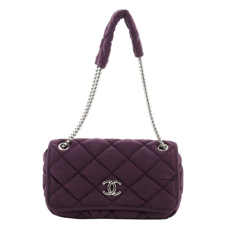 Chanel Bubble Flap Bag Quilted Nylon Medium at 1stDibs