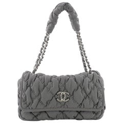 Chanel Bubble Flap Bag Quilted Nylon Medium
