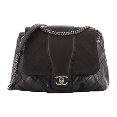 Chanel Bubble Graphic Messenger Quilted Calfskin with Caviar Large