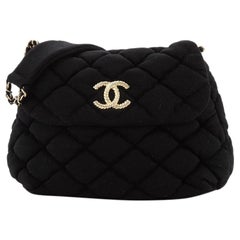 Chanel Black Quilted Lambskin Bubble Shoulder Bag Medium