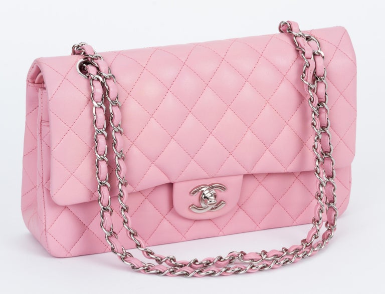 Chanel Bubblegum Pink 10 Double Flap Bag at 1stDibs