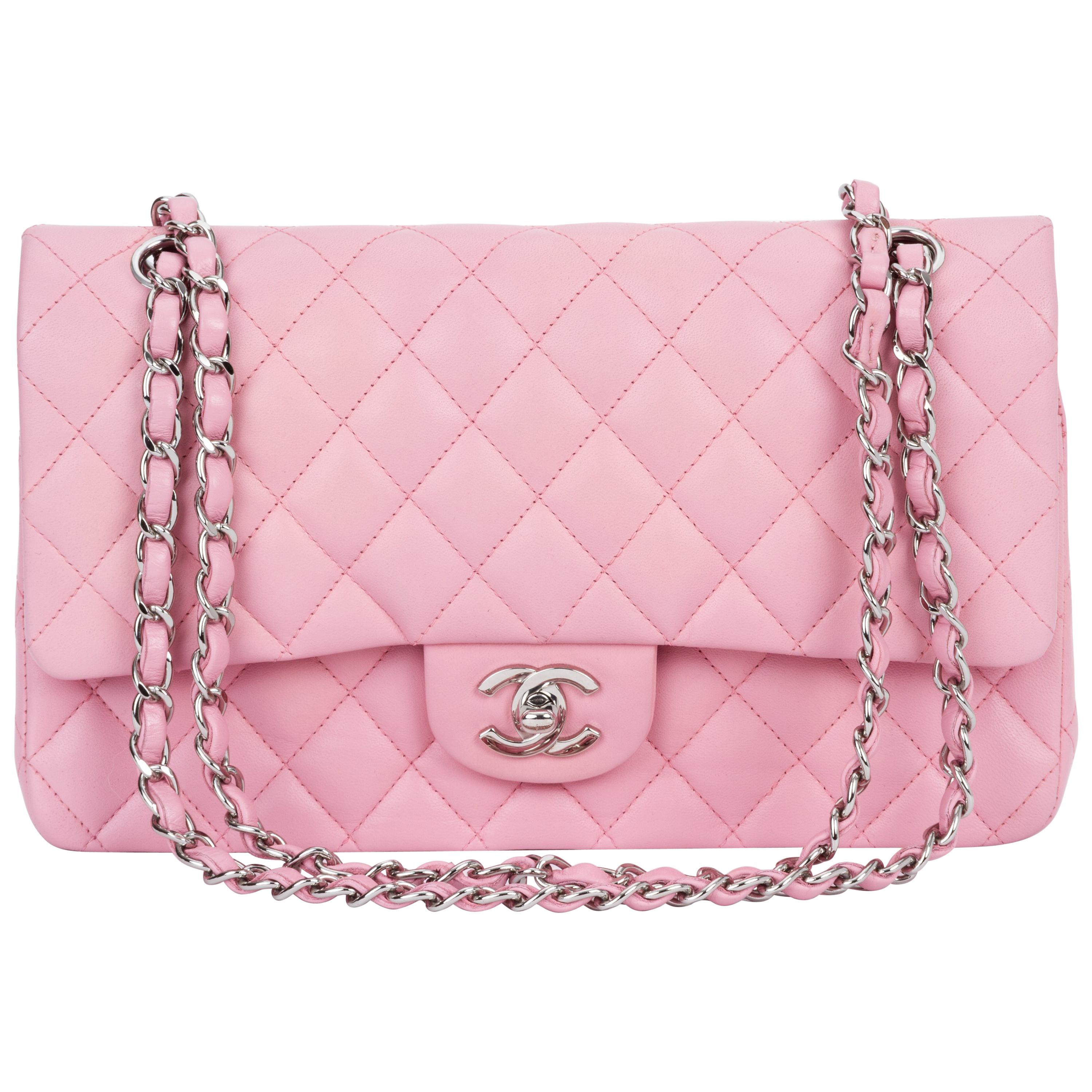 Chanel Bubblegum Pink 10" Double Flap Bag