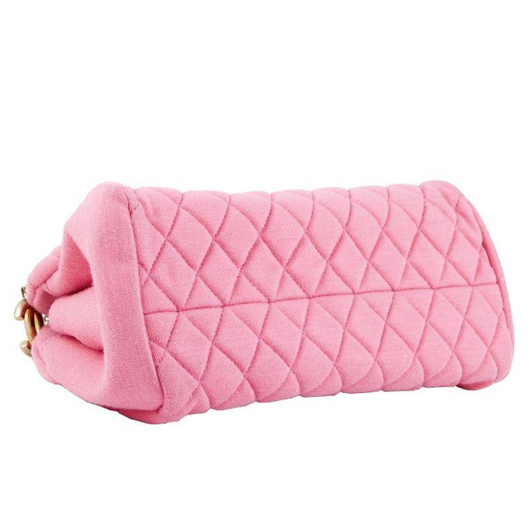 Chanel bubblegum pink quilted jersey MADEMOISELLE Shoulder Bag at 1stDibs