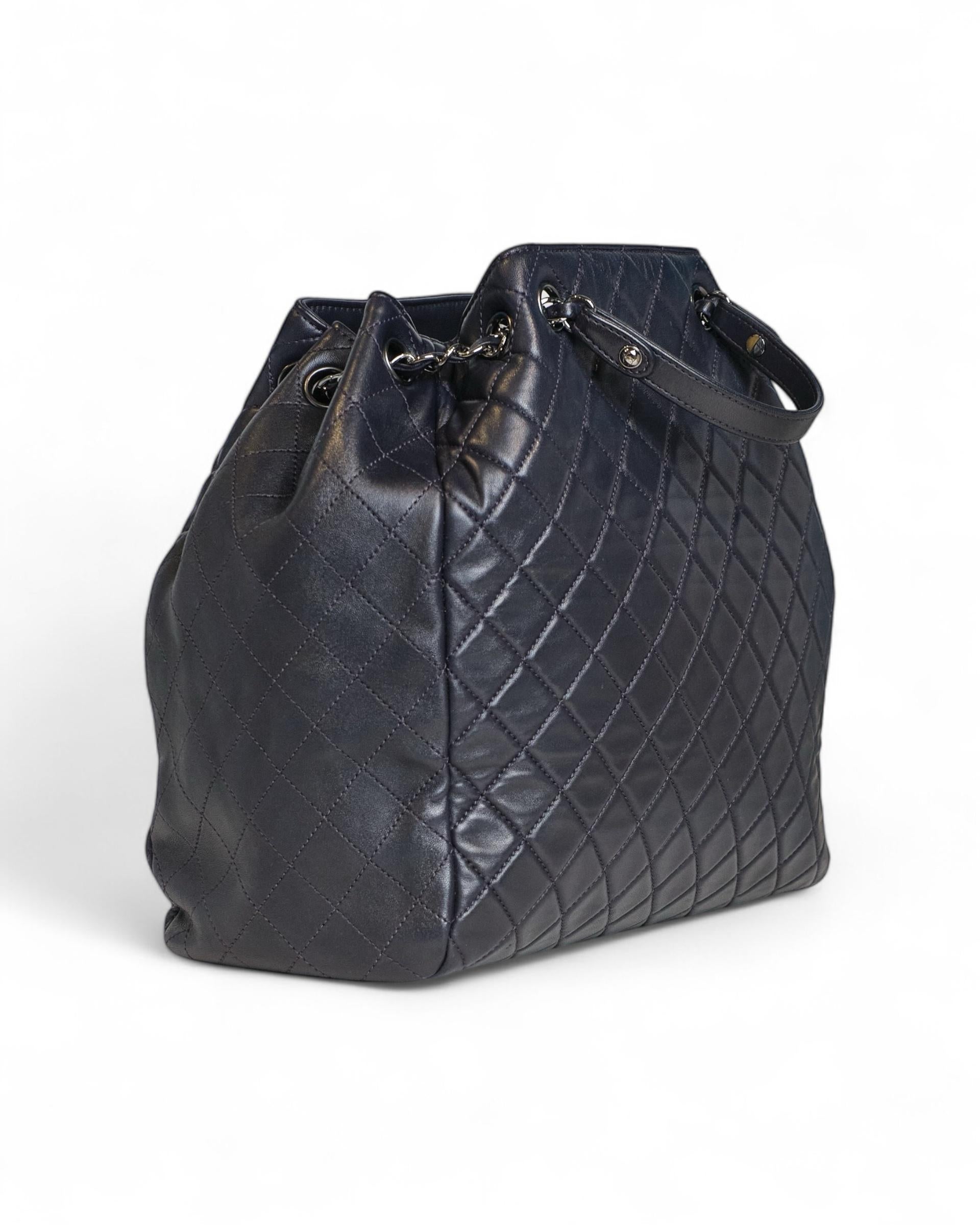 Chanel Bucket CC Large Night Blue 12