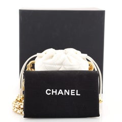 Chanel Bucket Clutch with Chain Quilted Caviar Mini