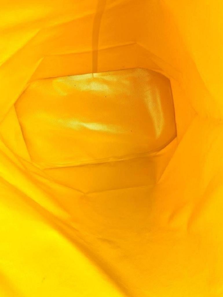 Chanel Bucket Hobo XL Waterproof 19cca69 Yellow Pvc Weekend/Travel Bag For Sale 7