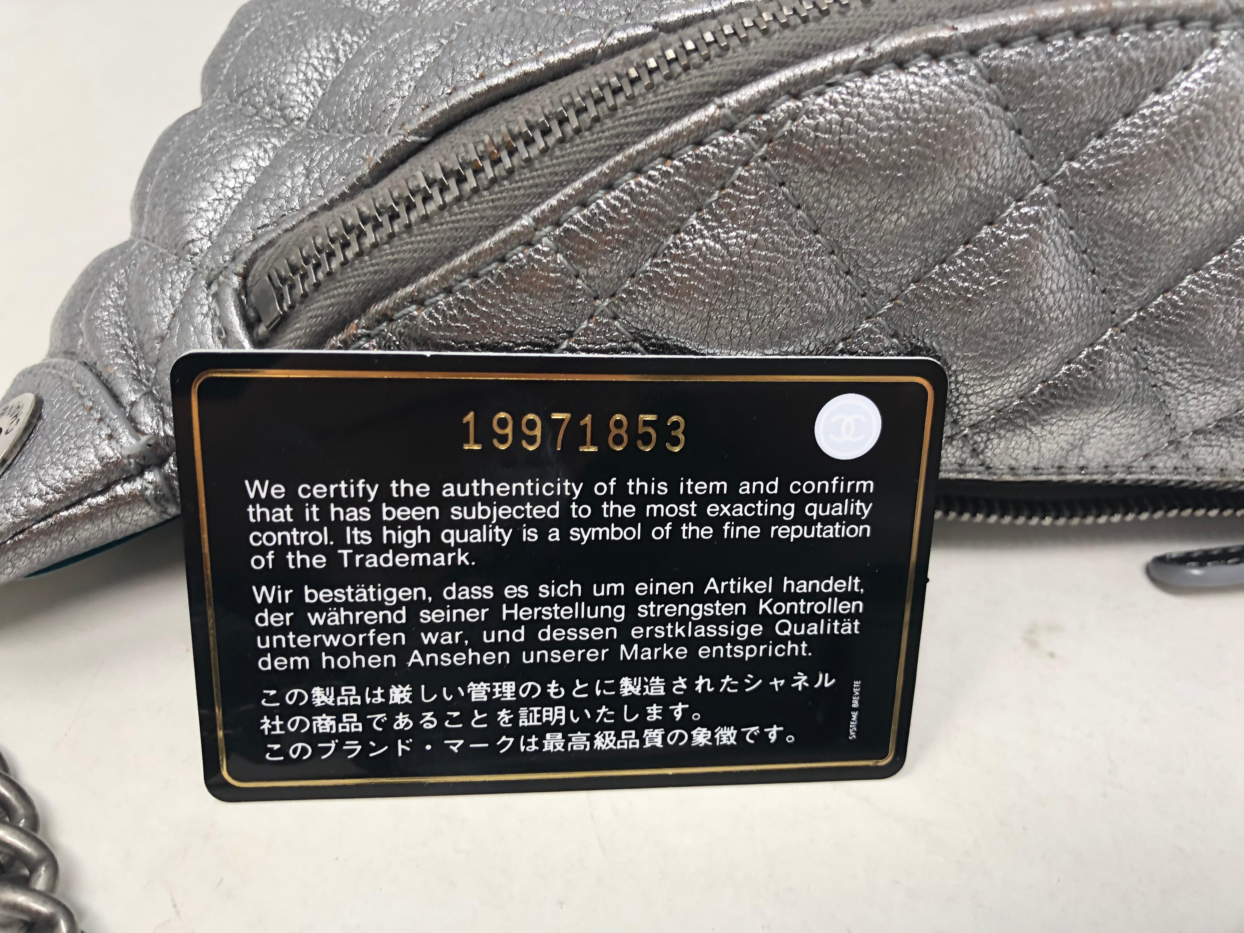 Chanel Bum Bag Silver Metallic 2