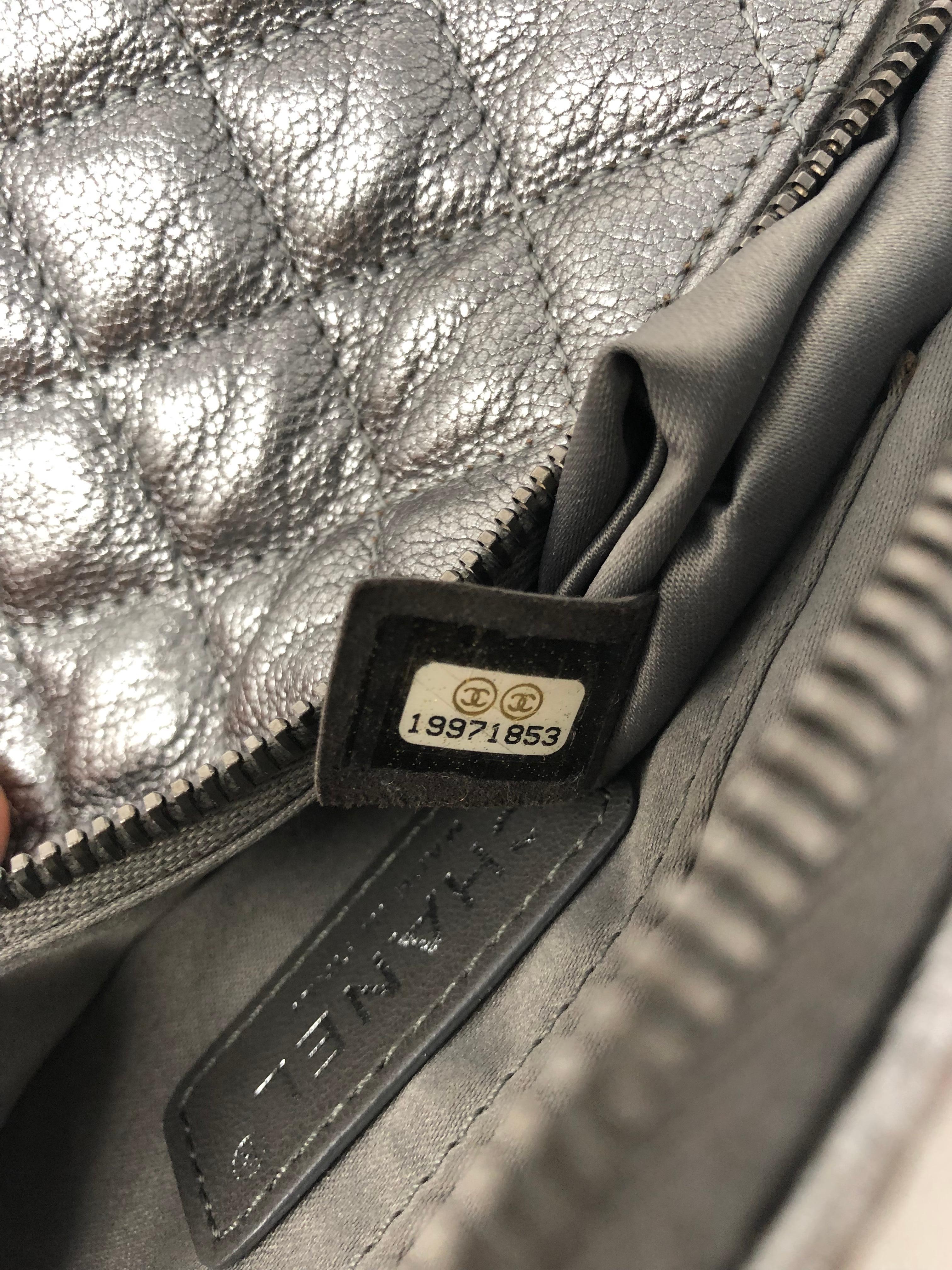 Chanel Bum Bag Silver Metallic 4