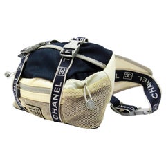 Chanel Bum Cc Sports Fanny Pack Waist Pouch Sports 239579 Navy X Off-white X