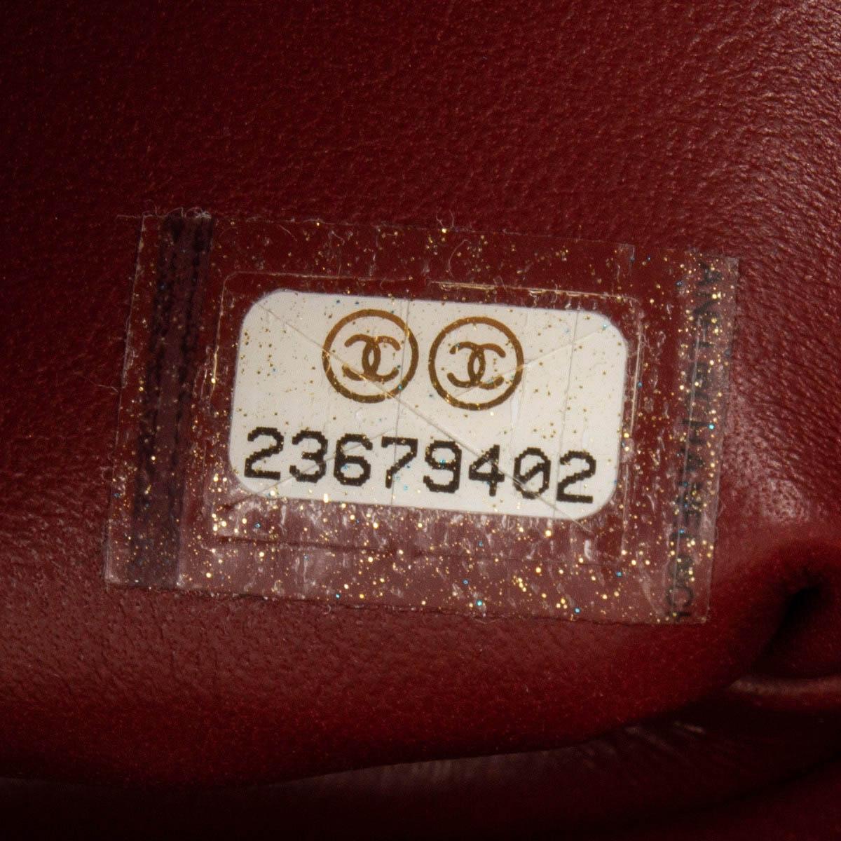 CHANEL burgundy 2017 METIERS D'ART RABBIT FUR TOP HANDLE Bag 4