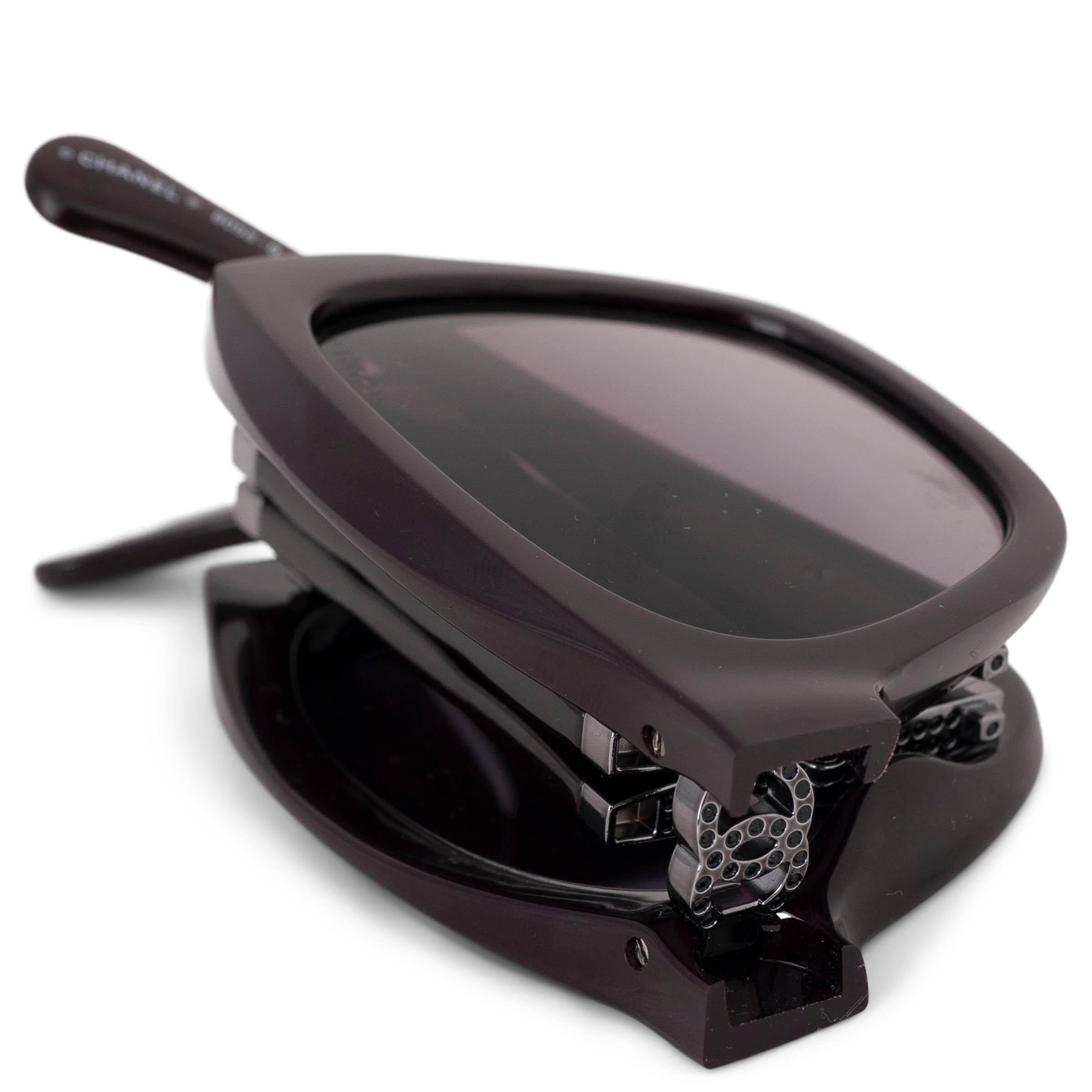 Donna Occhiali da sole CHANEL 6055-B FOLDING SQUARE in acetato bordeaux in vendita