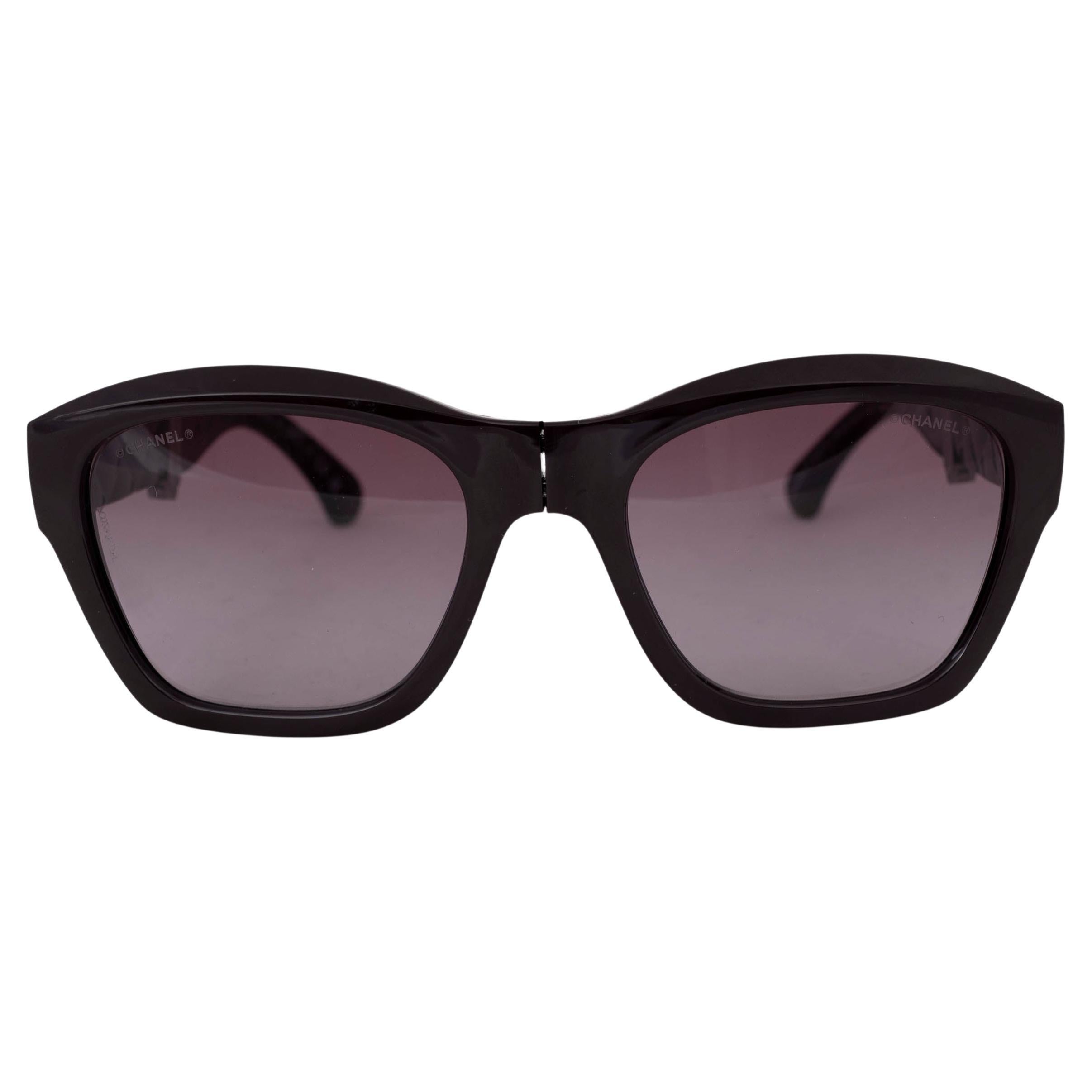 Gafas de sol CHANEL 6055-B CUADRADAS PLEGABLES de acetato burdeos