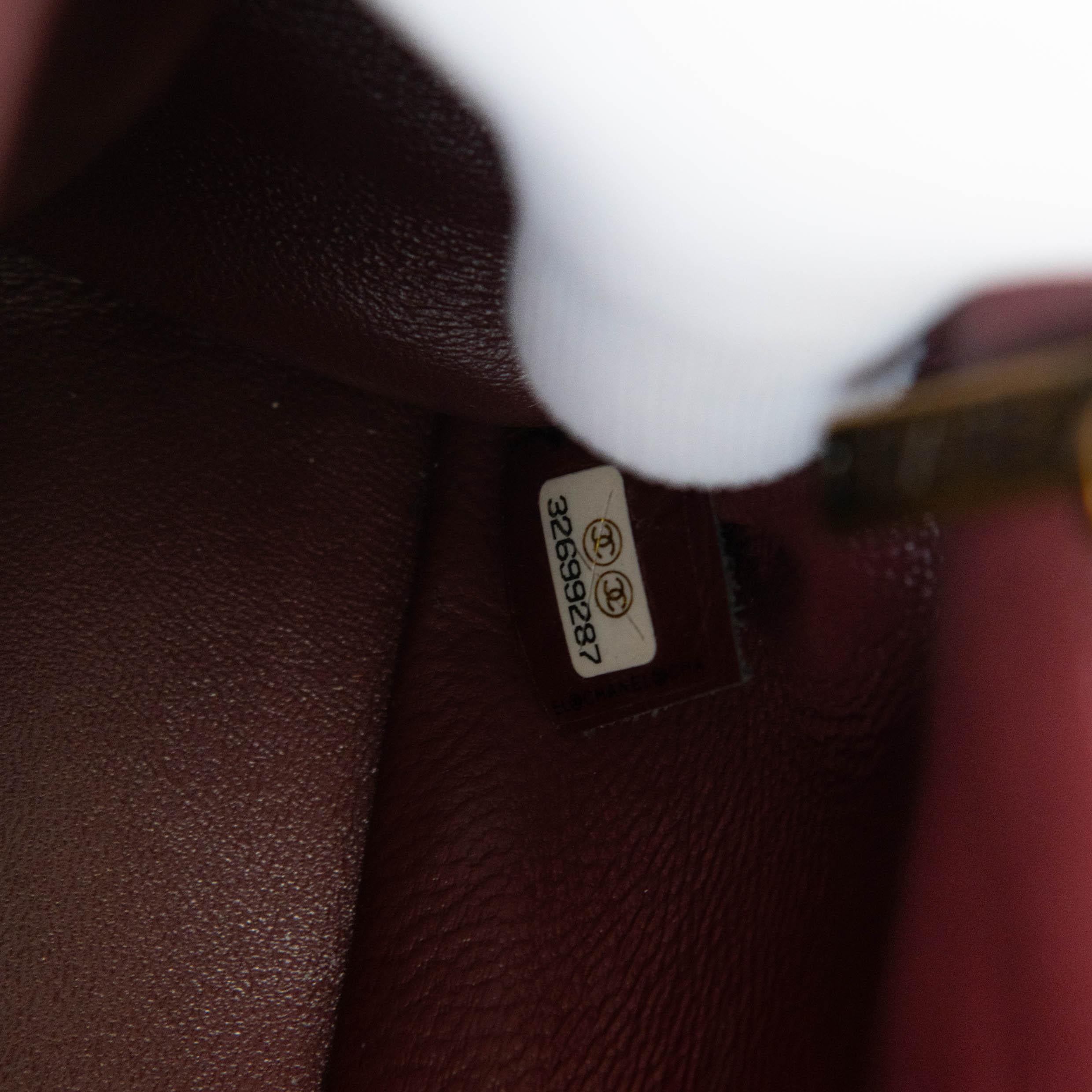 Chanel Burgundy Aged Calfskin Quilted Medium Medallion Flap 4