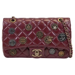 Chanel Burgundy Aged Calfskin Quilted Medium Medallion Flap